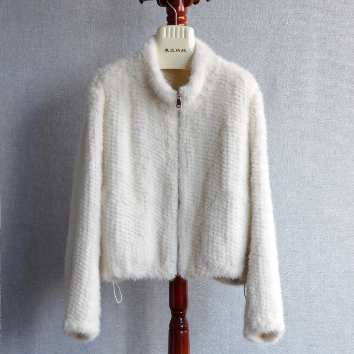 2025 jaqueta de pele de vison importada gola alta jaqueta dupla face espessada tecido moda silhueta casaco de pele feminino