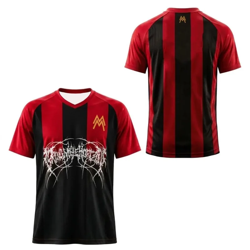 Herren Damen Bring Me The Horizon X Maltby Main FC 2026-27 Metal Band Collaboration Fußballtrikot Trainings-Atmungsaktives Fußballtrikot – Detail 4