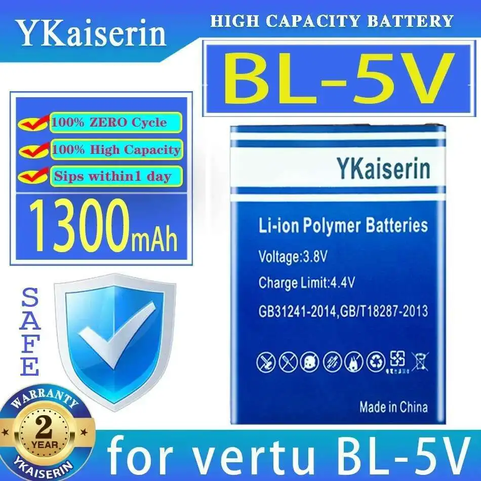 

BL-5V BL-5CV BL-4CV Durable Mobile Phone Battery For Vertu 1300Mah