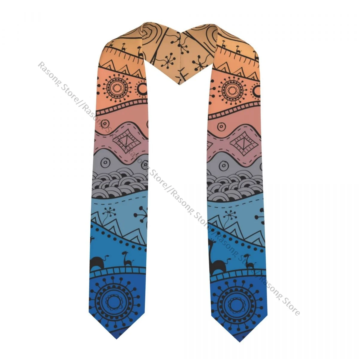 African Ethno Tribal Pattern Unisex Adult Graduation Stole Shawl for Academic Commencements Celebration Uniform