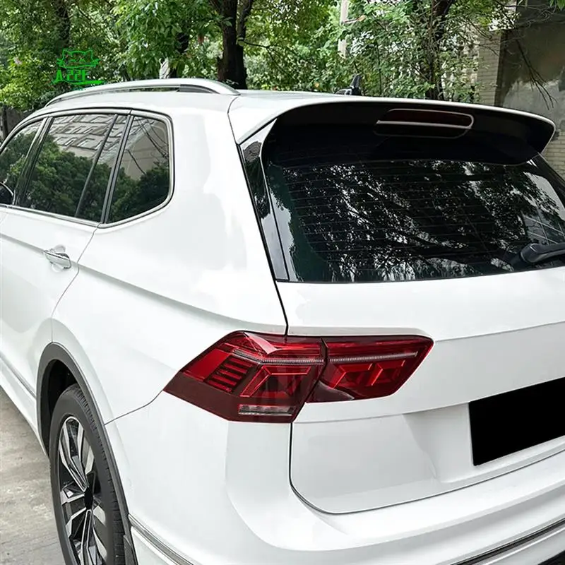 

A22E-For VW Tiguan MK2 R-Line 2017-2023 Bright Black Car Rear Window Spoiler Side Wing Cover Trim Car Parts Accessories