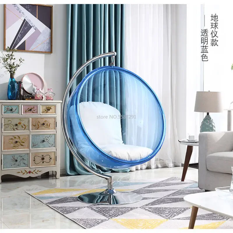 Egg-Shaped Floor Stand Type Globe Type Hanging swing single Chain Type acrylic Bubble Chair living room  sofas  lounge chair