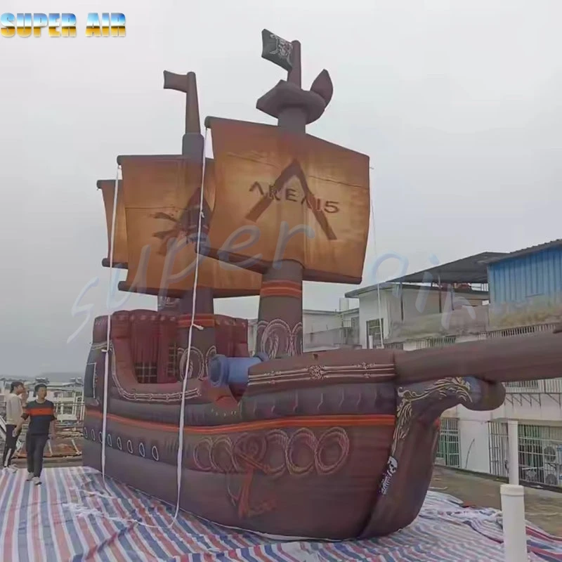 Ballon gonflable géant Commercial de bateau de pirate avec le ventilateur pour les jeux d'enfants