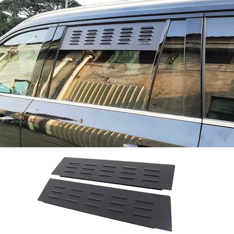 For GAC Trumpchi GS8 2022-2026+ Aluminum Alloy Black Car Rear Ventilation Blinds Car Modification Protection Accessories