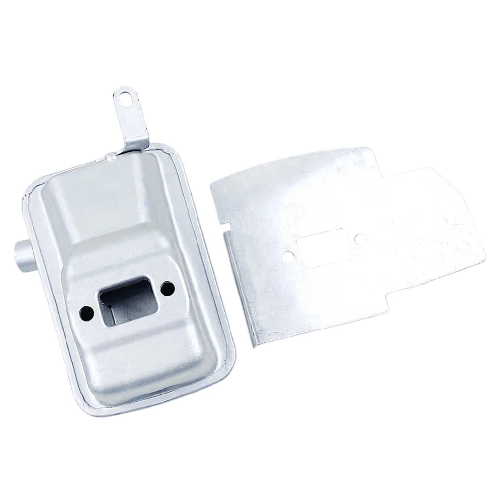 Muffler Replacement with Heat Shield and Gasket for Zenoah G45L G35L BC3410 BC4310 Brushcutter Engine Exhaust Setup