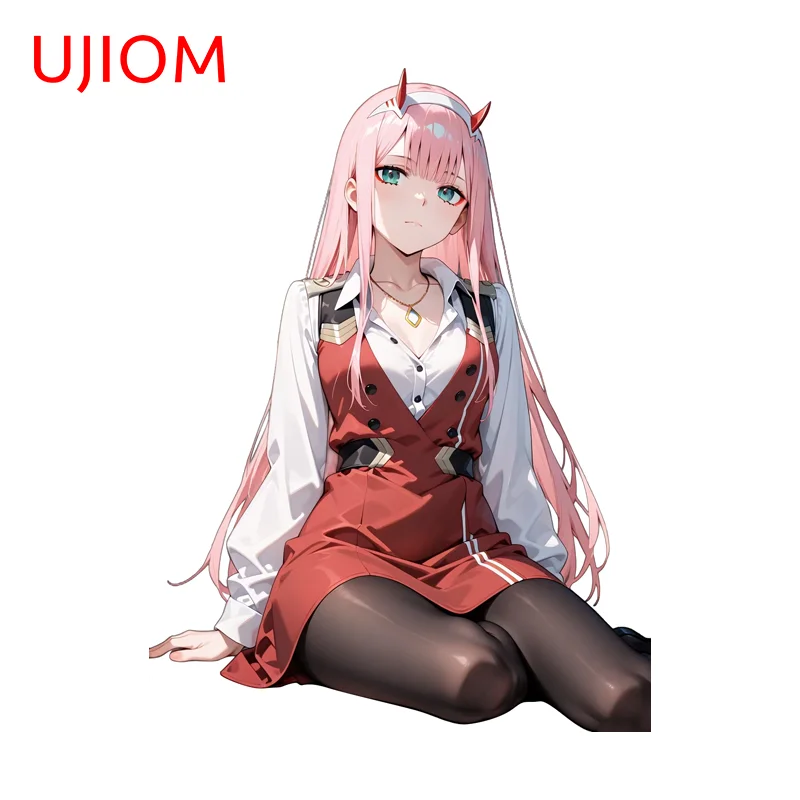 UJIOM Zero Two Artistic Girl Wall Sticker Artistic Tendy Hot Selling Sitting Posture Decal Unique Game Room Decor Accessories