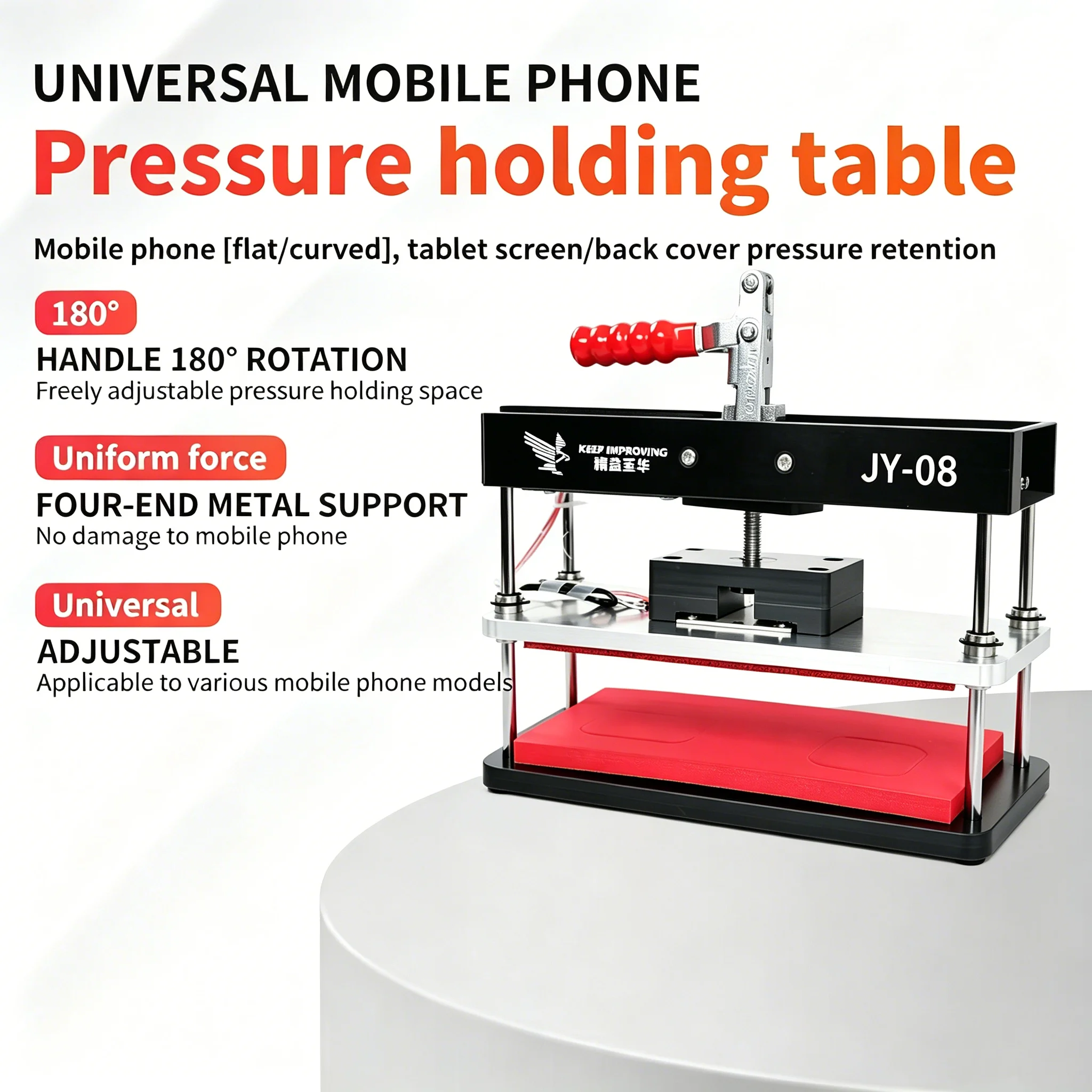 

Fixed Pressure Holding Fixture Universal Mobile Phone Screen Repair Cover Curved Screen Fitting 3-in-1 for iPhone Samsung Huawei