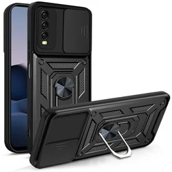 Vivo V2029 V2038 V2043 V2037 V2026 V2033 V2042 V2069 V2027 V2032 V2028 Y11 Y12 Y15 Camera Lens Slide Full Protection Stand Cover