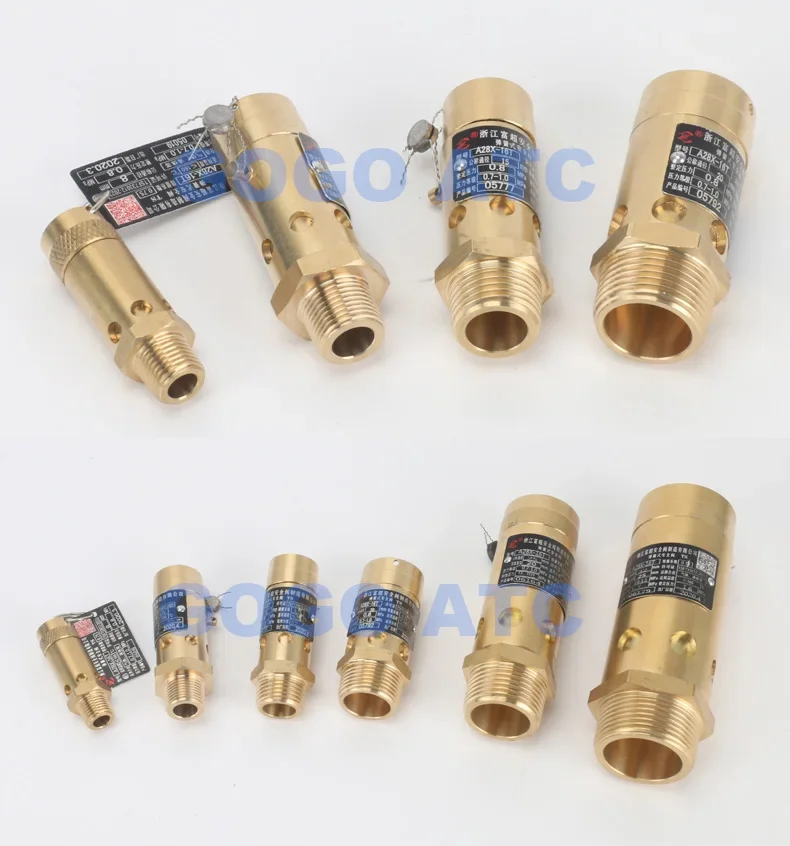 A28X-16T 8bar/13/16bar screw machine air compressor safety valve 1/4 3/8 1/2 spring type relief valve spring type safety valve