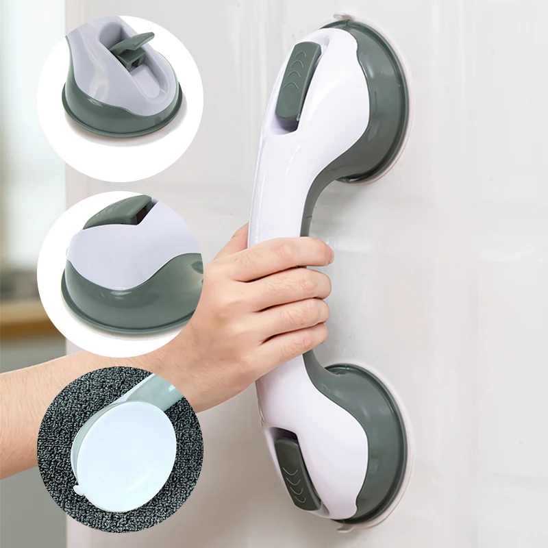 1Pc Bath Shower Tub Grab Handle Anti Slip Suction Cup Grab Handle Bar For Elderly Safety Bathroom Rail Grip Household Accessory