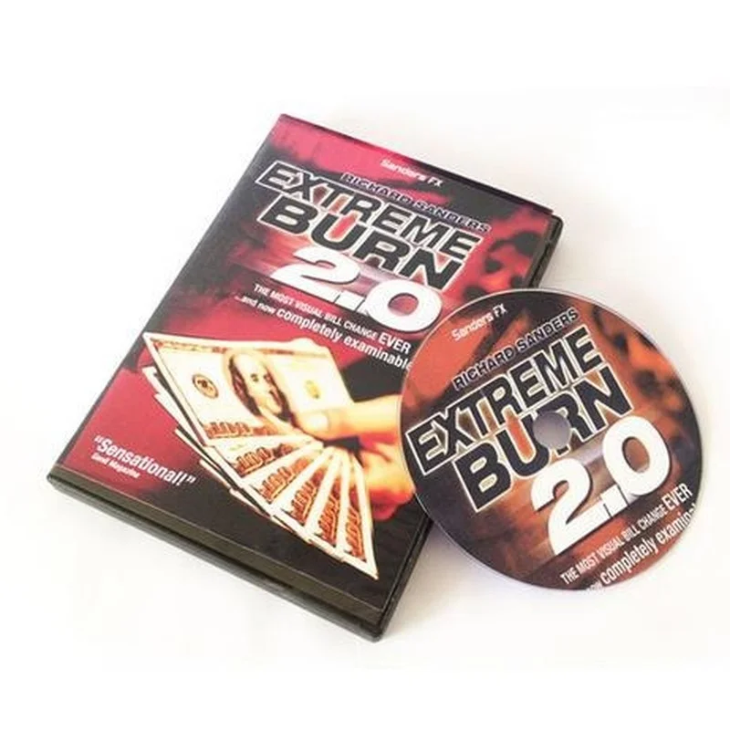 Extreme Burn 2.0 (Gimmicks+DVD),Card Magic,Stage,Close Up Magic Trick,For Professional Magicians,Mentalism Paper To Bill Funny