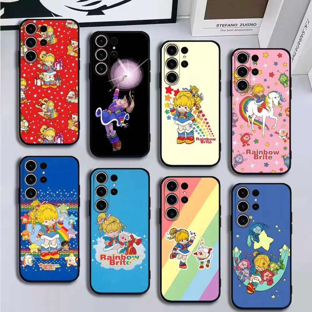 

Cartoon R-Rainbow Brite Phone Case For SamsungS25,24,21,22,23,30,Ultra,20,Plus,Fe,Lite,Note,10,9,Soft Black Cover