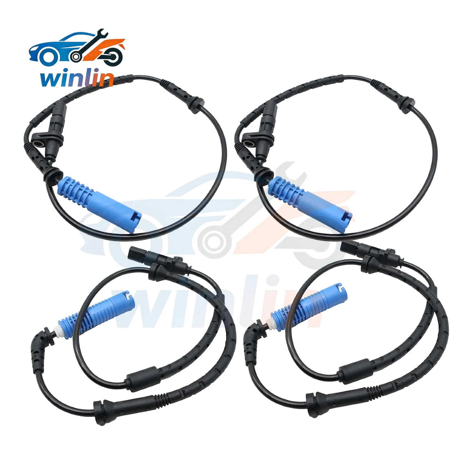 Car Parts 4PCS Front/Rear Axle Left/Right ABS Wheel Speed Sensor For BMW X5 E53 2000-2006 3Pin OEM 34526756379 34526756380