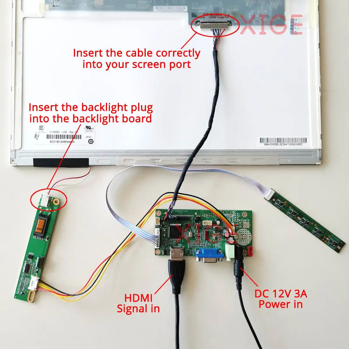 สําหรับ N154I1 N154I2 N154I3 N154I5 1CCFL 58C Controller ไดรฟ์ + โลหะจอแสดงผล LCD 1280*800 LVDS 30 Pin 15.4 "ชุด DIY