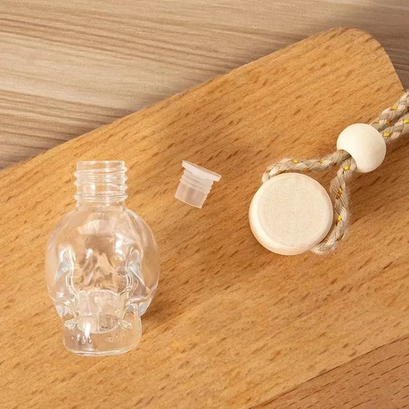1PC Car Skull Perfume Bottle Aromatherapy Essential Oil  Hanging Auto Air Freshener Home Interior Decoration image 4