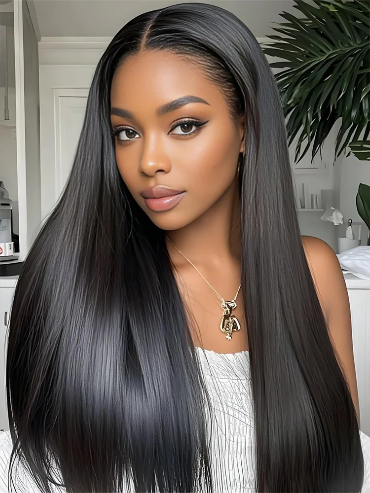 

Парик с прозрачной HD-основой 13x4/13x6, плотность 200, из бразильских натуральных волос, без клея, прямые волосы для женщин