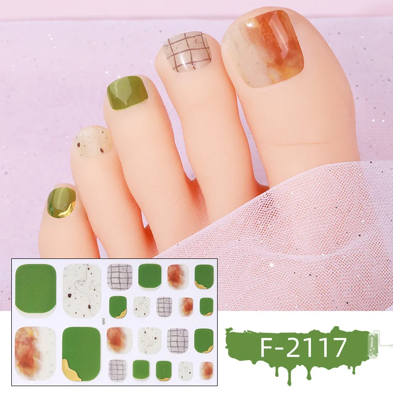 

MEBIS Nail Stickers ZF Threedimensional Toenail Sticker New Manicure Foot Sticker Craft Crystal Nail Oil Film Toenail Sticker No