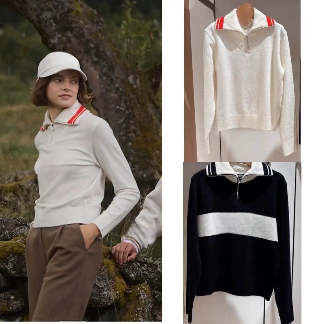 

Женская вязаная футболка-поло для гольфа с длинным рукавом и воротником, утолщенная, 2026 года, для спорта, стройнящая и универсальная