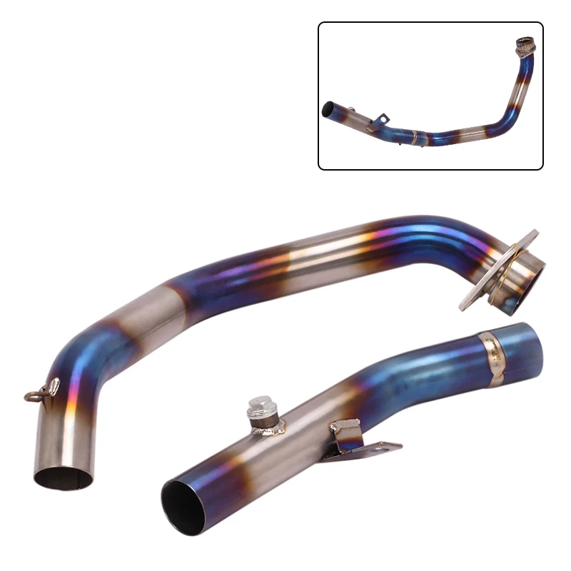 Slip On For Honda CBR300 CB300R CB300F 2018 2019 2020 Motorcycle Exhaust System Modified Titanium Alloy Front Middle Link Pipe