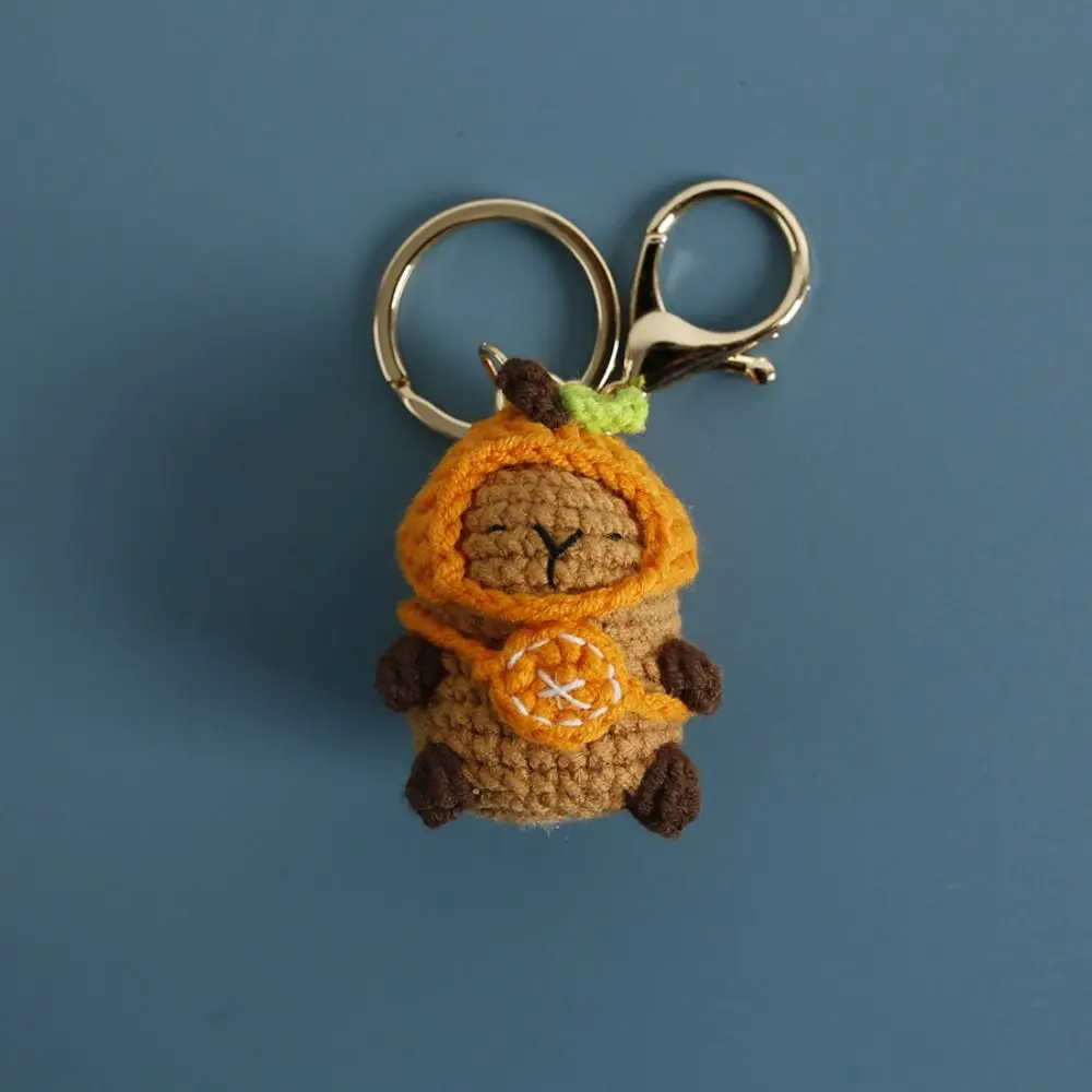 

Cute Capybara Capybara Knitted Crochet Cartoon Pendant Bag Accessories Key Ring