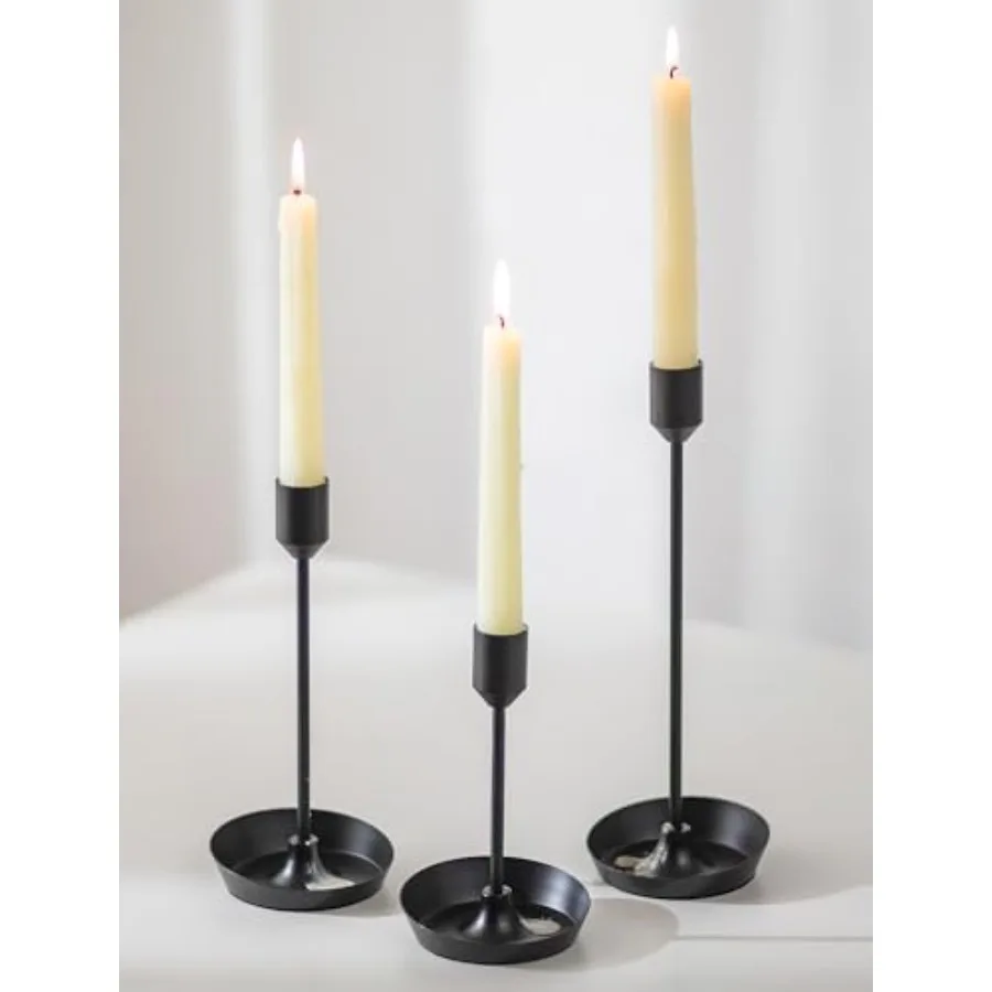 

Candlestick Holders for Centerpiece: Tall Taper Candles Holders for Halloween - Metal Candles Stick Holder for Christmas Birthd
