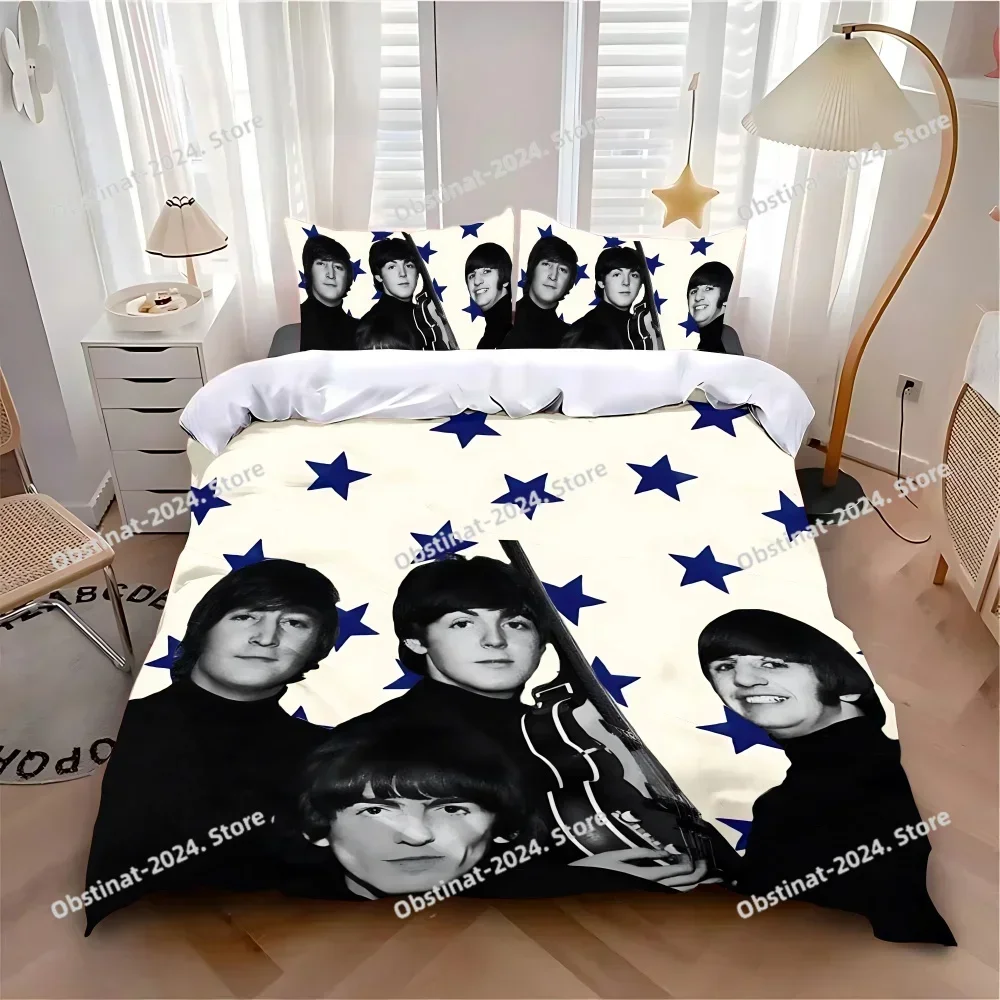 Duvet Cover Pillowcase Bedding Set Hot Band The B-Beatles Adult Boy Girl Bedroom Decoration Children Single Double Large Size
