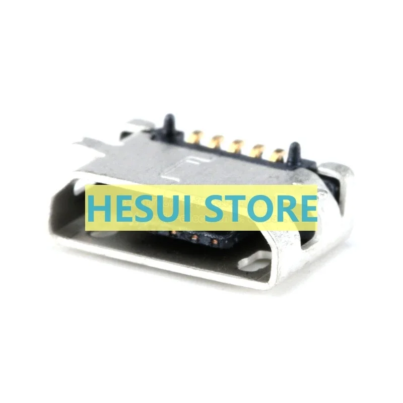 1/10PCS All copper Micro 5P socket SMD without rolled edge USB base braid