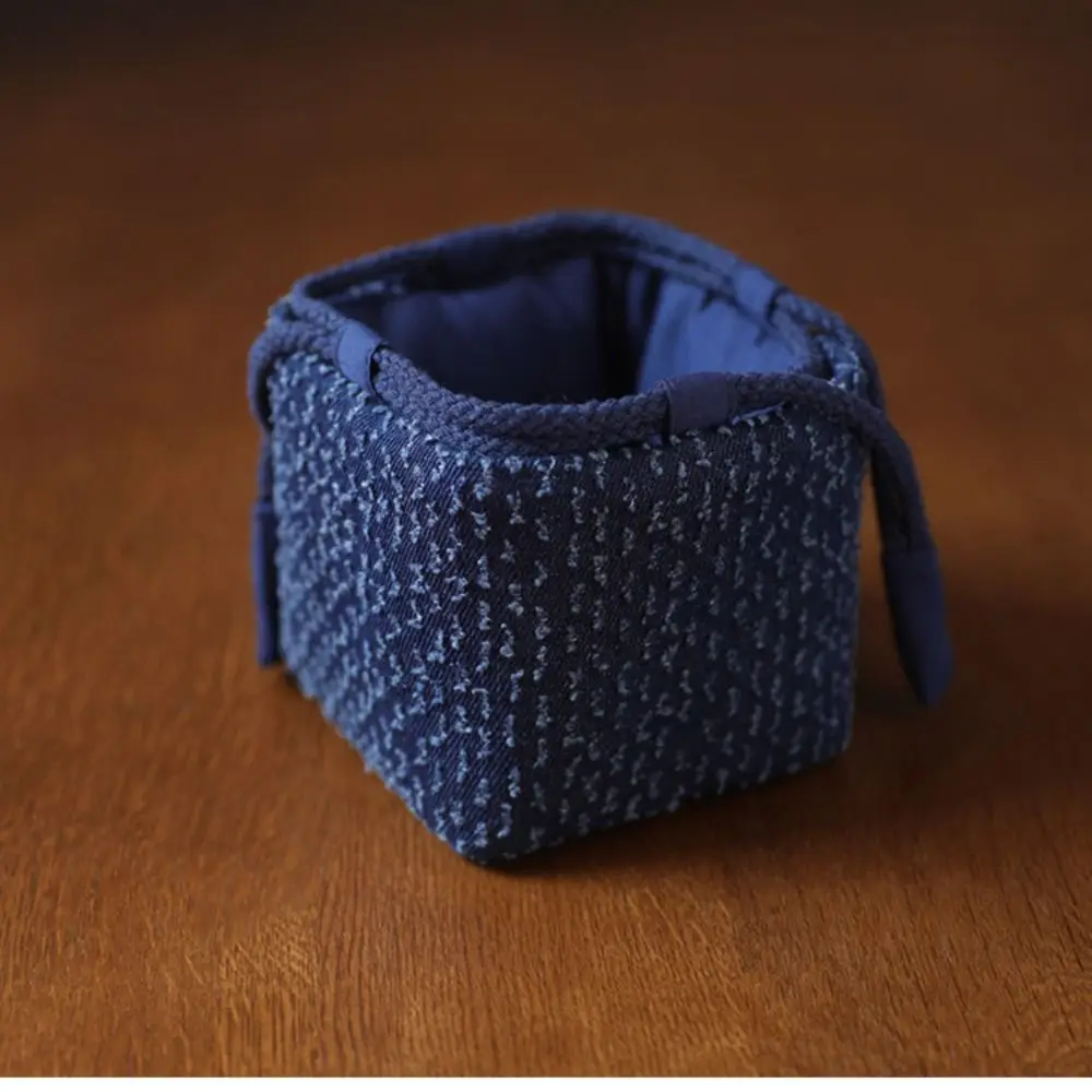 Chinese Style Teapot Cup Cotton Protect Cloth Bags Breakage-proof Denim Travel Teaware Storage Bag Portable Dustproof