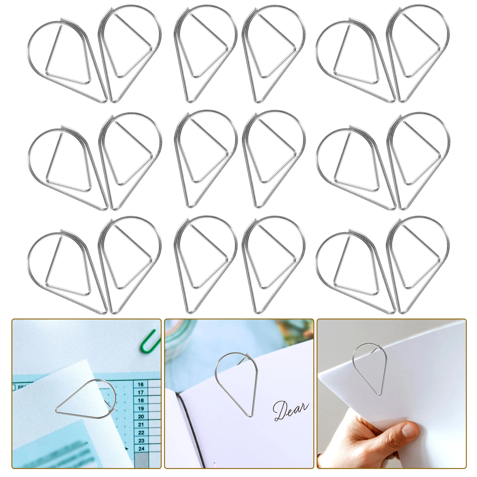 

100 Pcs Paper Clip Small Clamp Funny Hand Account Office Document Clips Steel Wire Supplies File