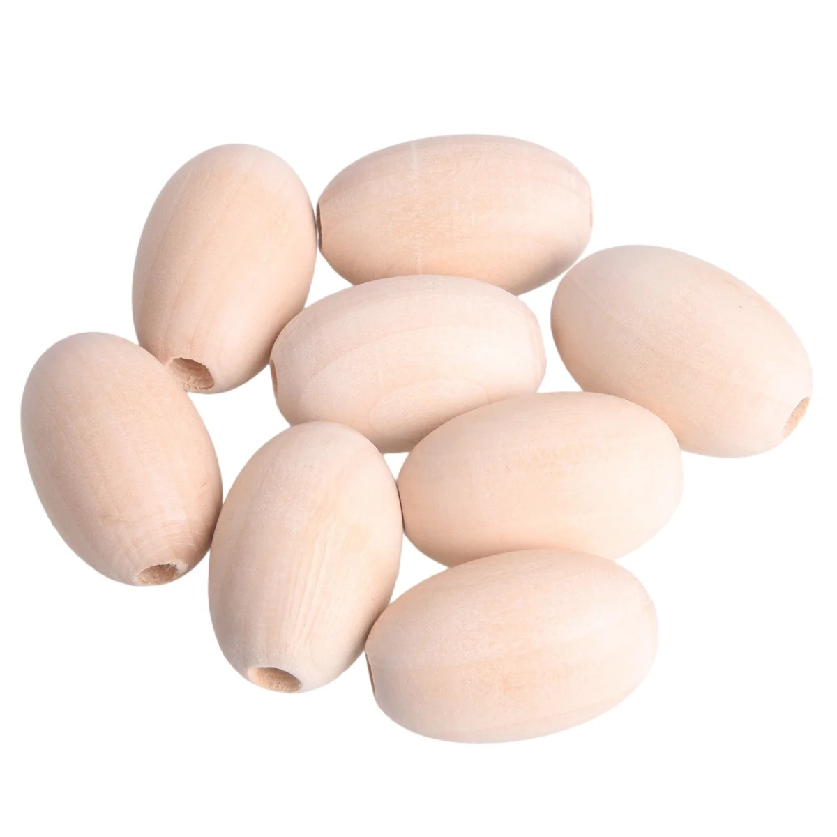 

10pcs Oval Shape 30x20mm Natural Wood Loose Woodcraft Beads For Handcraft DIY Jewelry Making