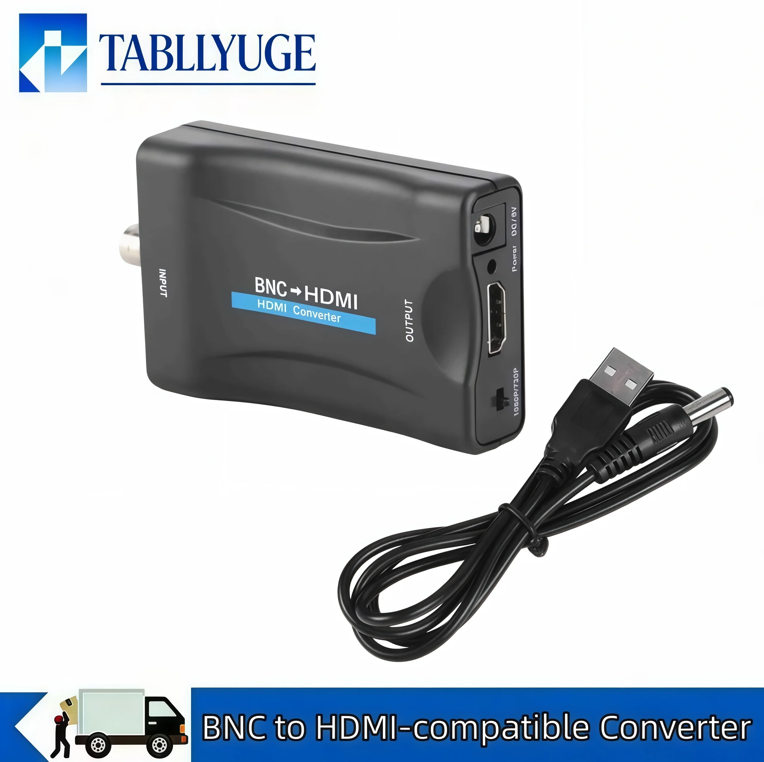 BNC to HDMI Converter Adapter HD Analog CCTV Camera Signal Convert Box for Security Camera to TV Monitor Projector 1080P