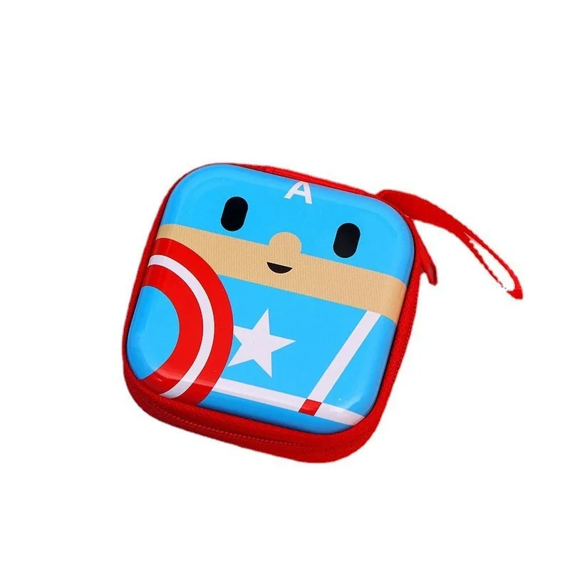 Monedero de Lata con Diseño de Spiderman y Capitán América de Marvel, Mini Monedero para Niñas, Estuche para Auriculares, Bolsas, Regalos de Navidad