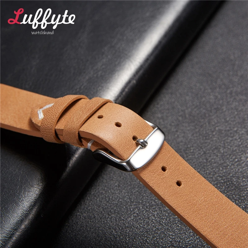 Quick Release Genuine Leather Watch Strap Univeral Watch Belt Vintage Soft Watch Band 18mm 20mm 22mm Blue Brown Grey Bracelets