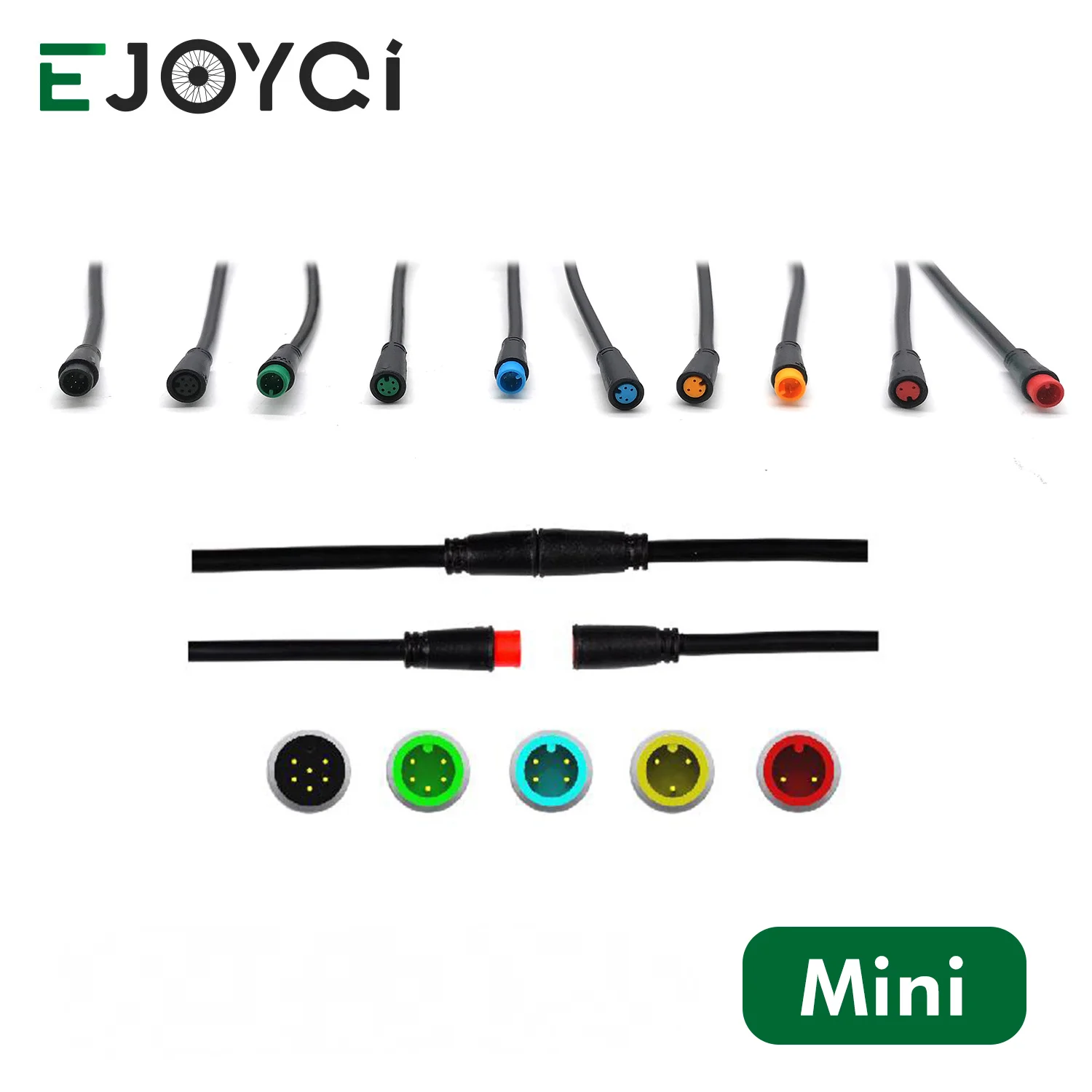 EJOYQI New Mini Julet 2 3 4 5 6 pin Waterproof Cable Connector Ebike Extension Cable For Ebike Light Throttle Ebrake Display