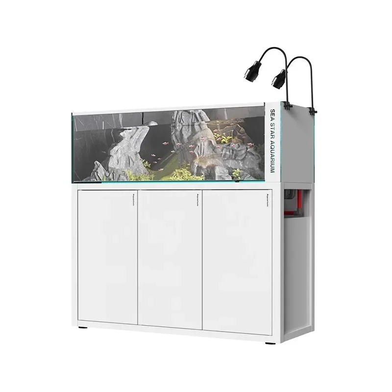 Stream tank fish tank full set living room household small 2025 new water-free large ecological glass ultra-white
