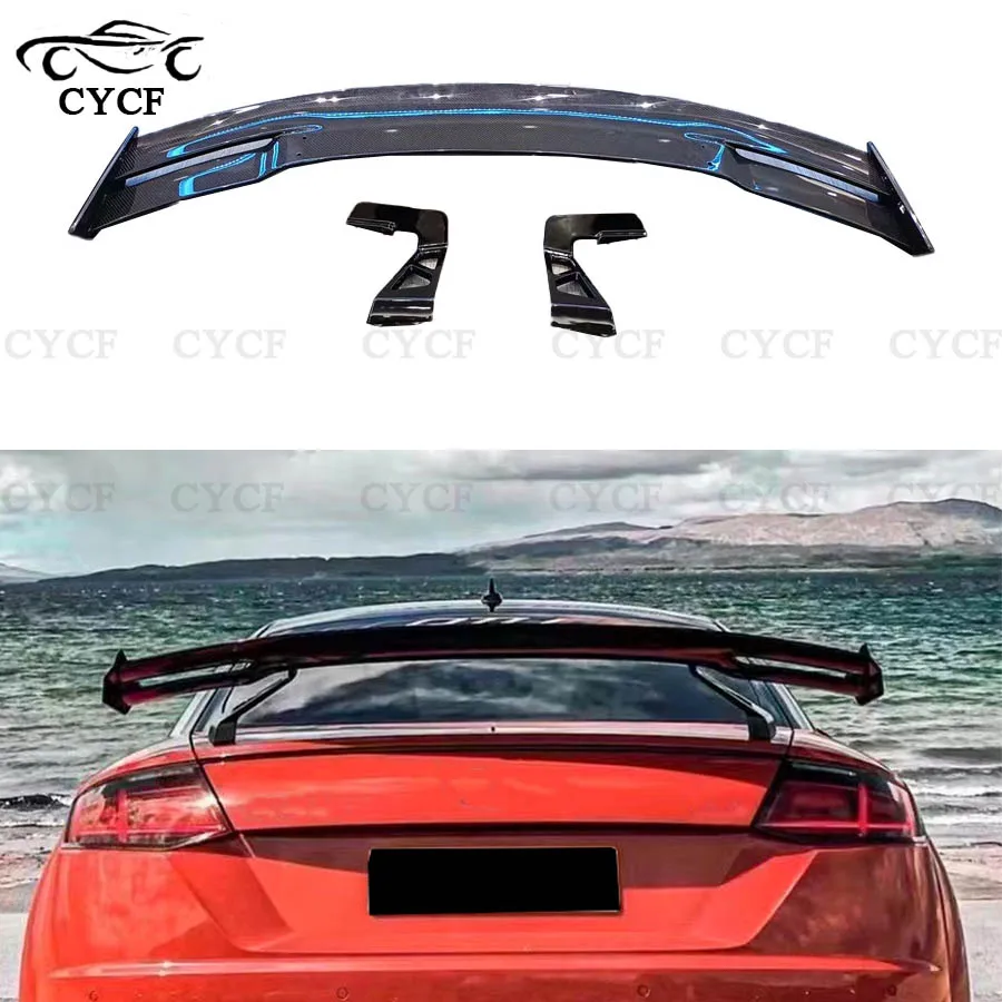 For Audi A4 A5 A6 S7 RS7 Upgrade TTRS Style Carbon Fiber Rear Tail Spoiler Rear Wing Body Kits Auto Accessories