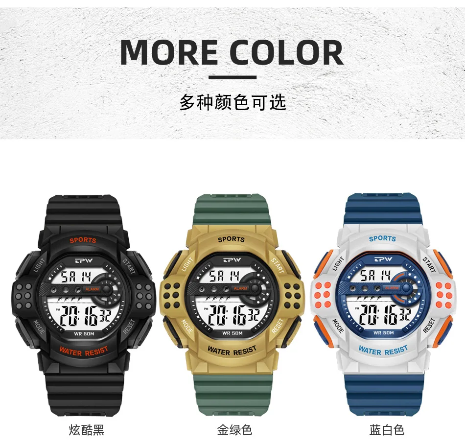 Unisex Electronic Watch, Single Eye Electronic Watch with Alarm Clock and Stopwatch Function, Luminous Casual Sports Watch