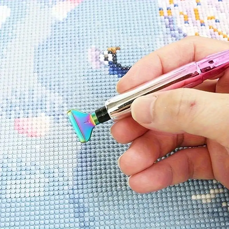 Deer Antler-Shaped Rhinestone Pen with Metal Tip, Diamond Painting Accessories Tool, Diamond Painting Colorful Rhinestone Pen Tip, DIY Rhinestone Pen, 5D Diamond Embroidery Colorful Metal Pen Tip Tool Set - view 4