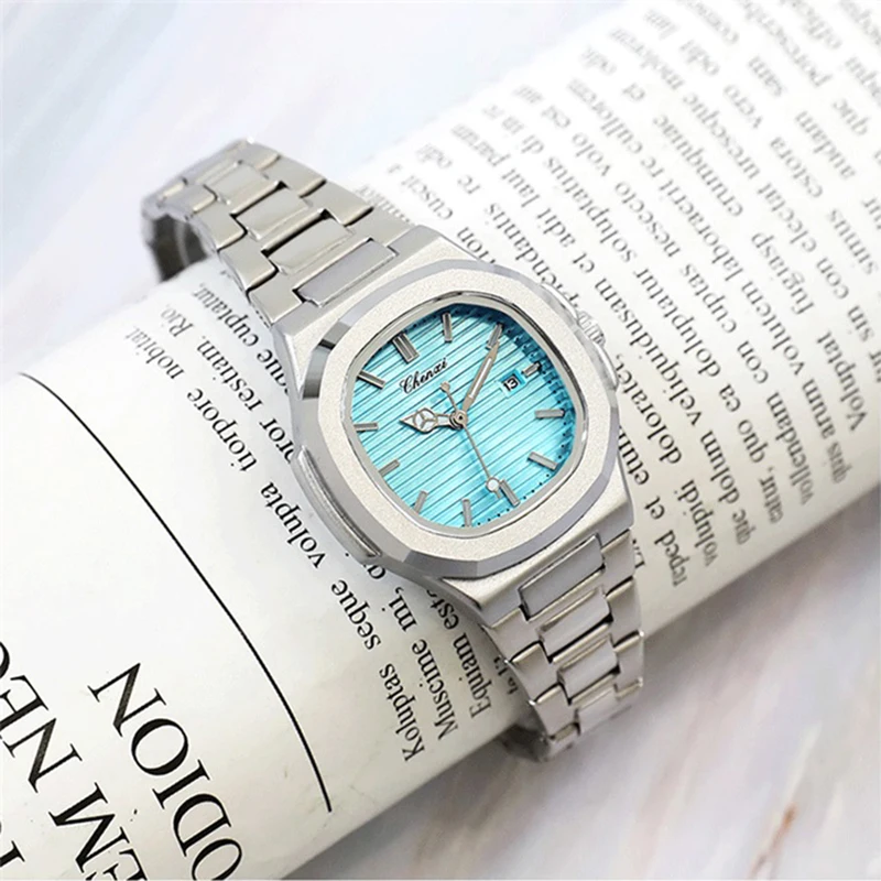 Watches For Woman Fashion Date Luminous Quartz Watch Silver Stainless Steel Clock Women's Stainless Steel Watch Waterproof