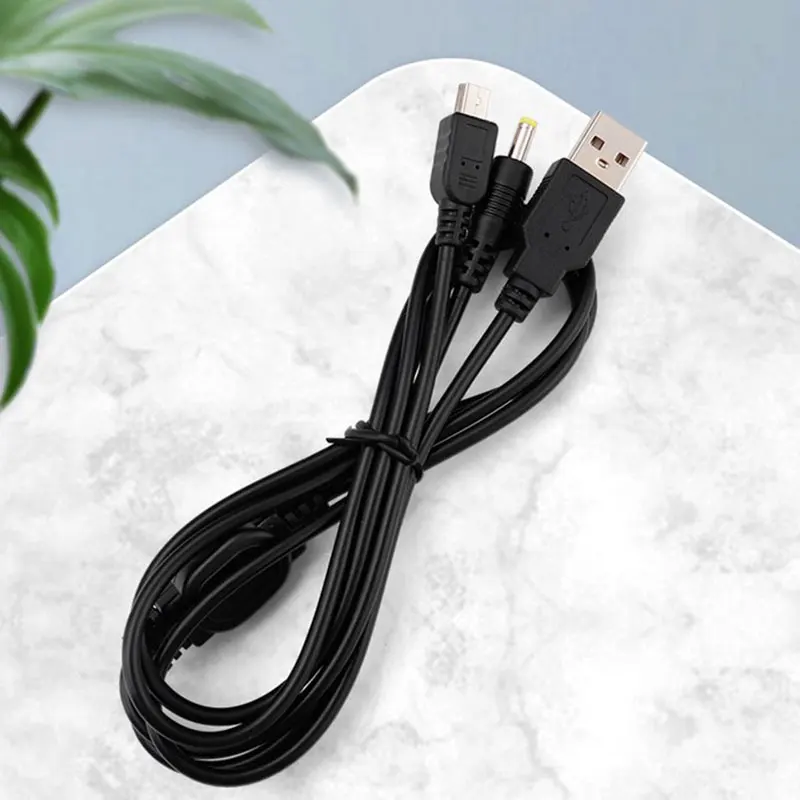 2 In 1 1.2m Cable USB Charger for PSP 1000 2000 3000 USB 5V Charging Plug Charging Cable USB To DC 1A Plug Power Cord Game Acces