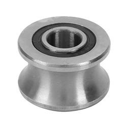 1Pc U22 U Shaped Round Bottom Track Groove Pulley Bearing Sliding Rollers Bearing 8x22.5x14.5mm