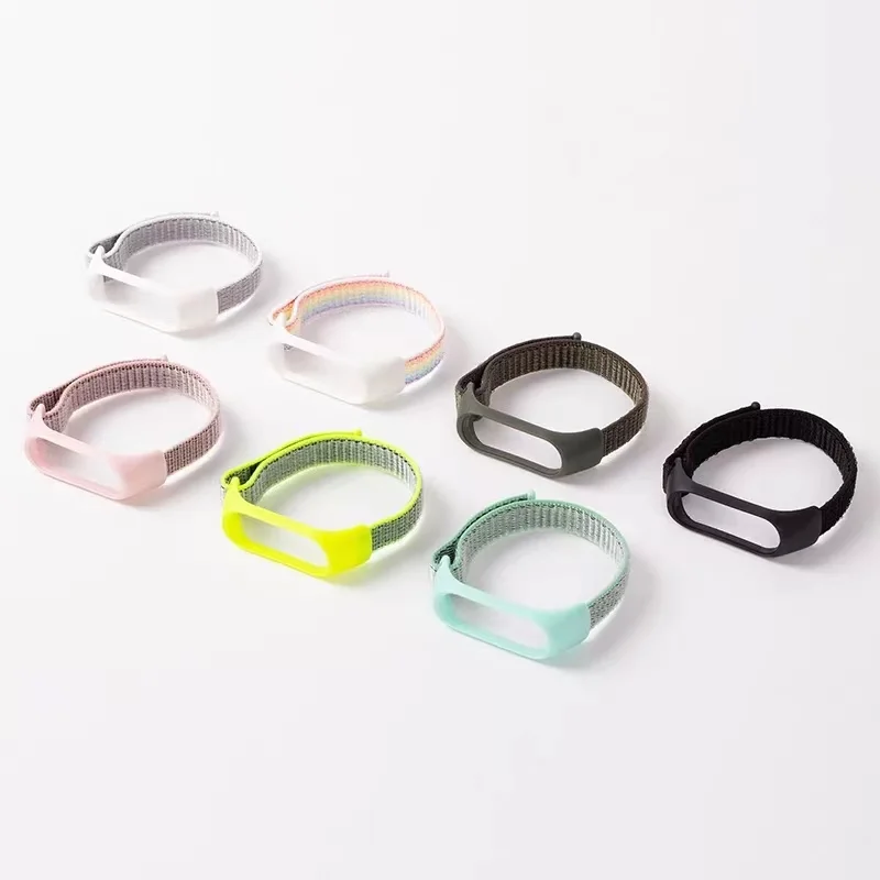 Nylonowy pasek do Xiaomi Mi band 7 6 5 4 inteligentna bransoletka sportowa wymienna oddychająca opaska opaska na nadgarstek do Xiaomi Mi band 5 4 3