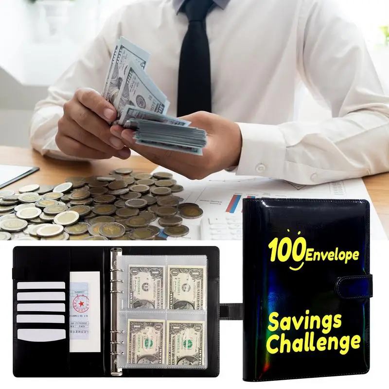 100 Envelope Savings Challenge A5 Savings Challenges Book Fun And Organized Binder For Flexible Savings Goals Binder With Cash