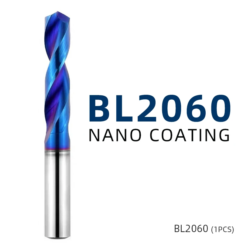 BB Vollhartmetall-Spiralbohrer, blau beschichtet, 1–10 mm, CNC-NC-Maschinen-Werkzeug, Hartmetall, Stahl, Bohren, 1 Stück
