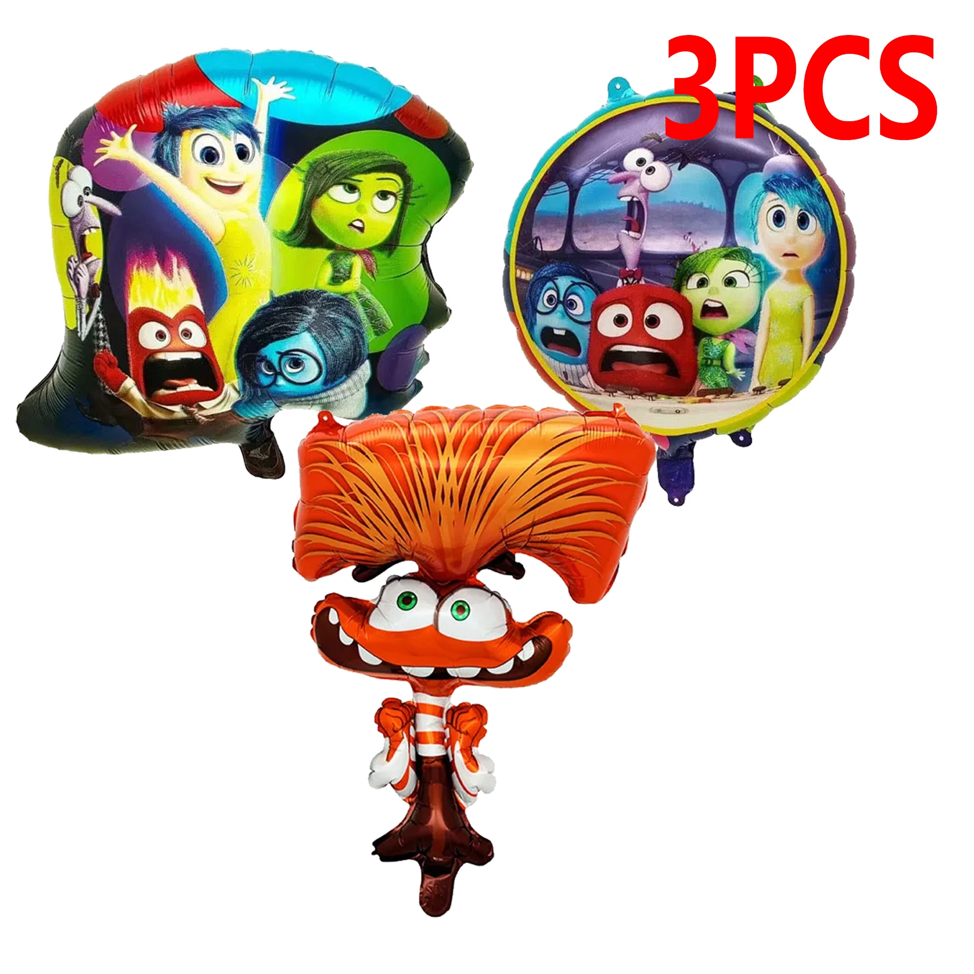 Disney Inside Out 2 Figure Toys Joy Anger Disgust Fear Anxiety Balloons Kids Birthday Party decoration Supplies Gift