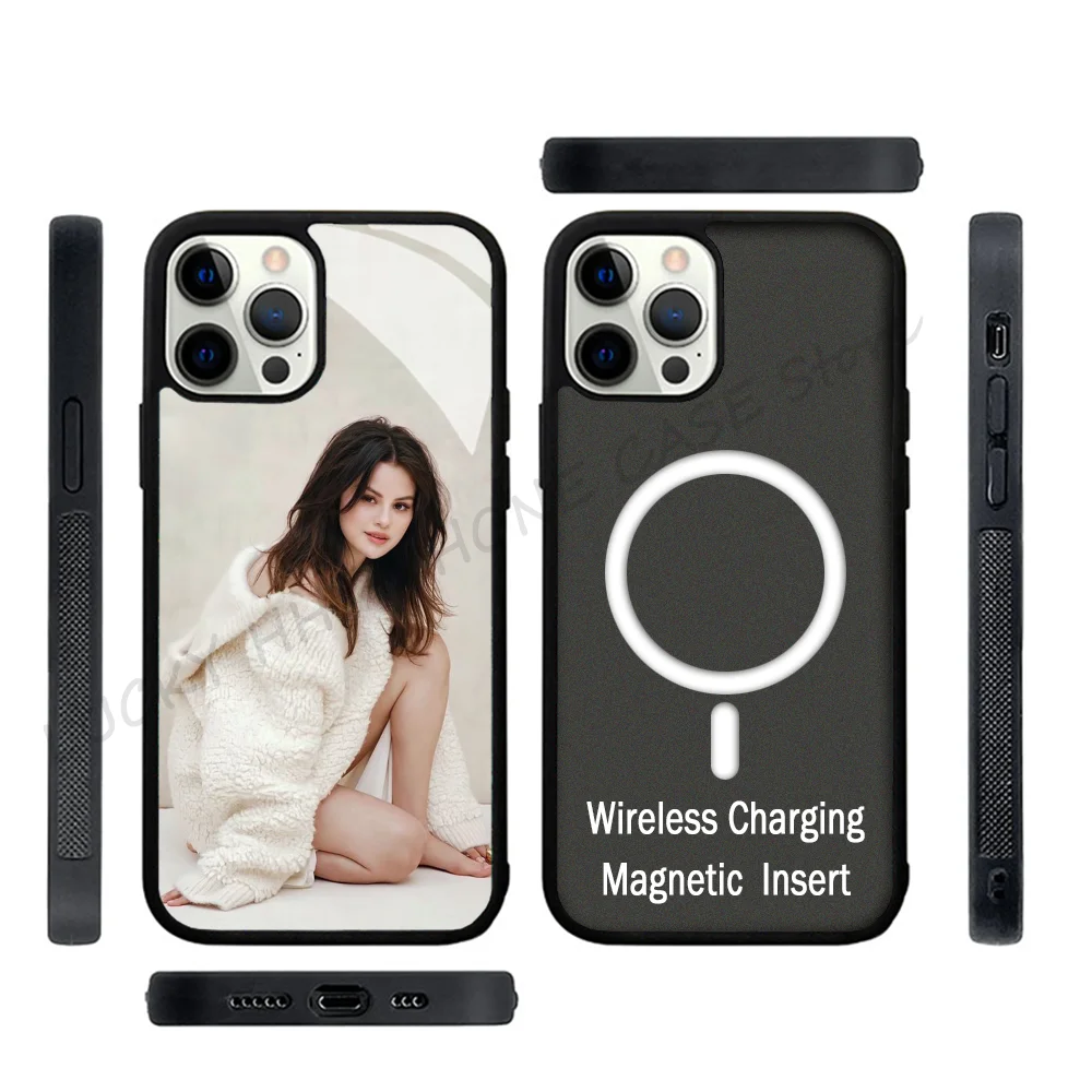 Phone Case Strong Magnetic For IPhone 15 14 13 Pro Max 11 12 Mini Singer-Selena Gomez For Magsafe