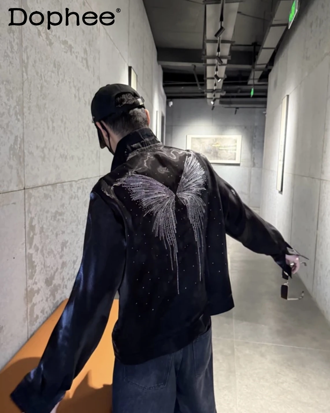 

2025 Summer New Fashion Trendy Turn-down Collar Heavy-duty Rhinestone Long Sleeve Shirt Breathable Casual Loose Draped Shirt