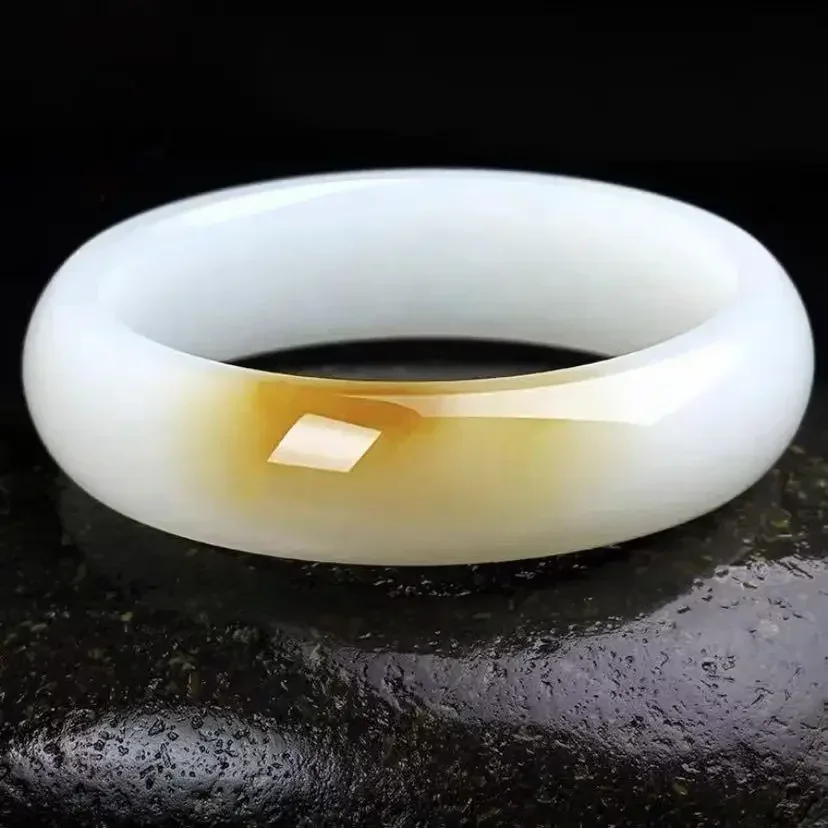 

Sugar White Jade Bracelet Glazed Bracelet Sugar White Jade Bracelet A Little Sugar Bracelet Women's Jade Bracelet