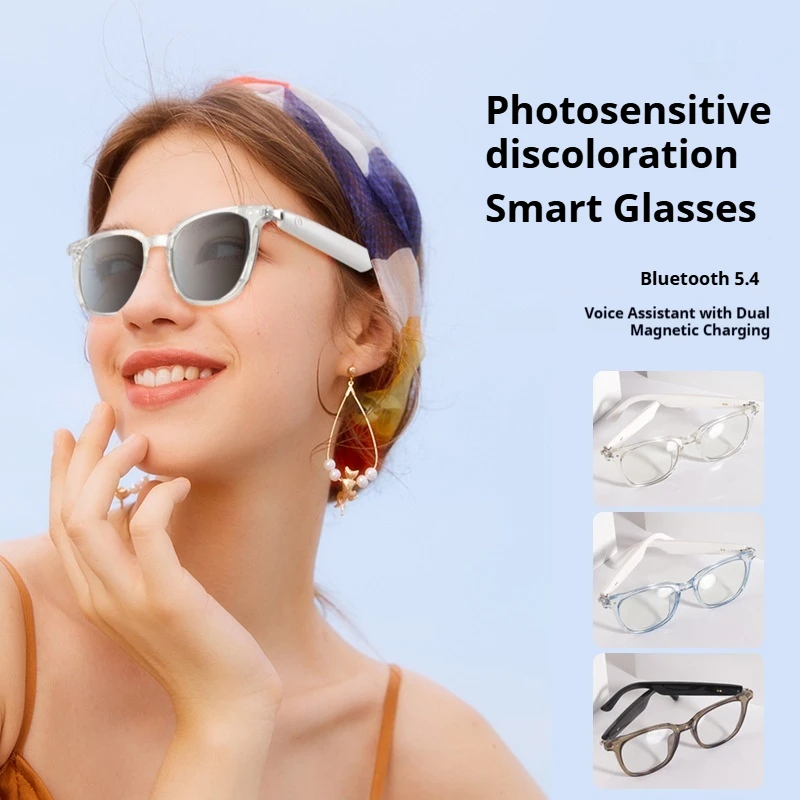 

GS07 Smart Photochromic Bluetooth Glasses, 27g Lightweight & Stylish, Touch Control & HIFI Sound, Outdoor/Daily Use