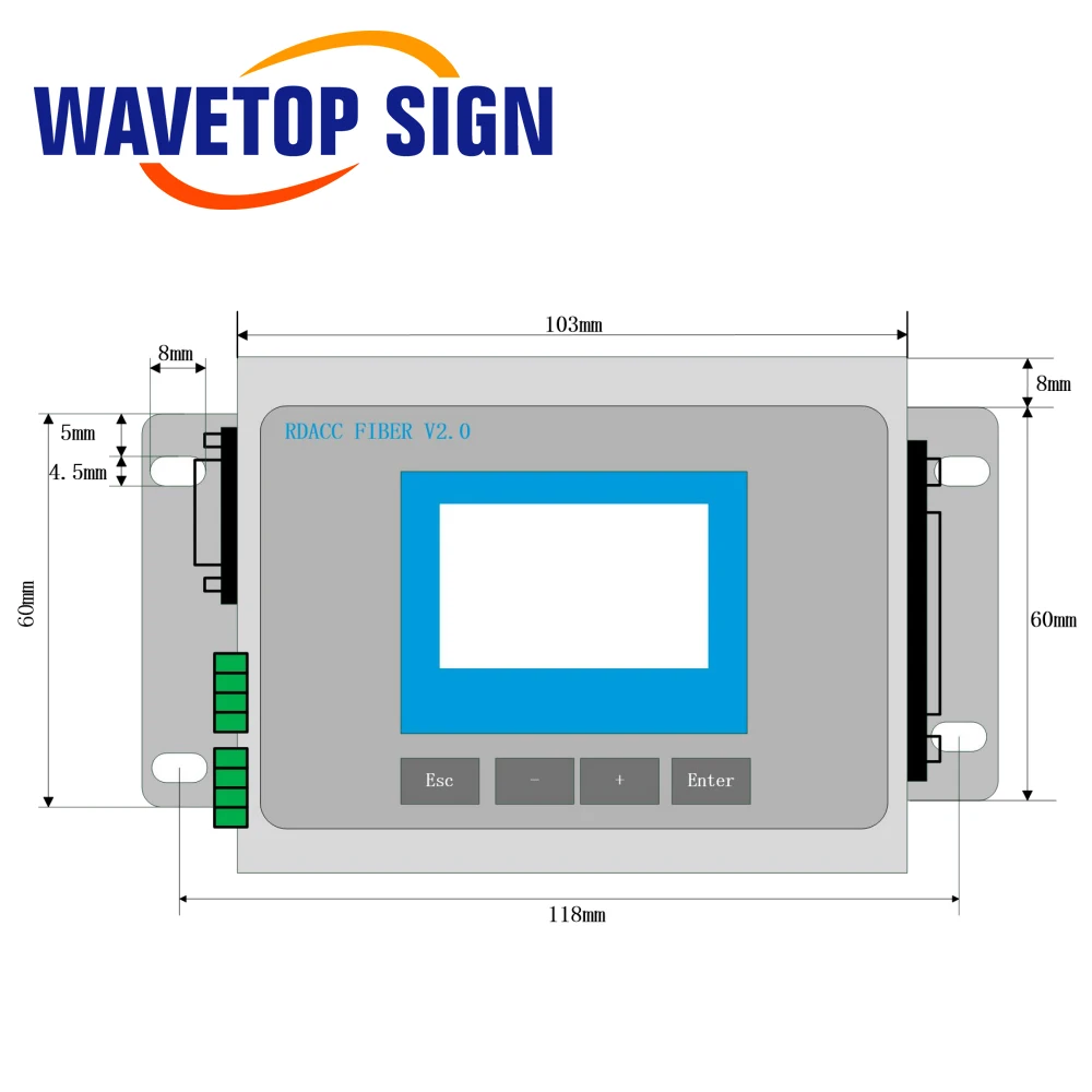 Плата адаптера волокна WaveTopSign Ruida RDACC-Fiber-V2.0 для станка для волоконной лазерной маркировки
